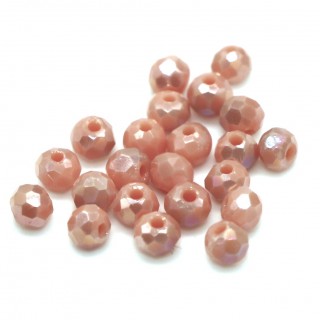 Бусины рондели 4*3мм (персиковый непрозрачный)